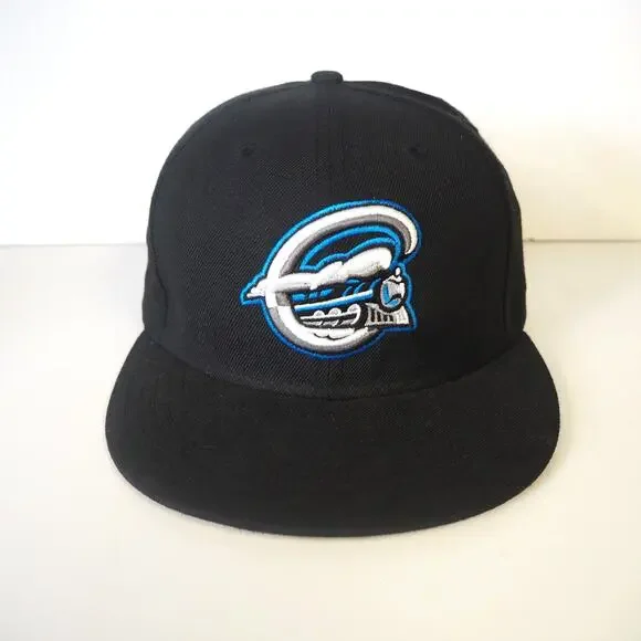 Syracuse Chiefs New Era 59Fifty Wool Flat Brim Fitted Hat Sz 7 Minor League - Picture 1 of 8